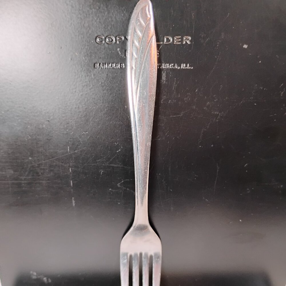 Majesco stainless steel vintage 1950s dinner fork midcentury modern unknown patt